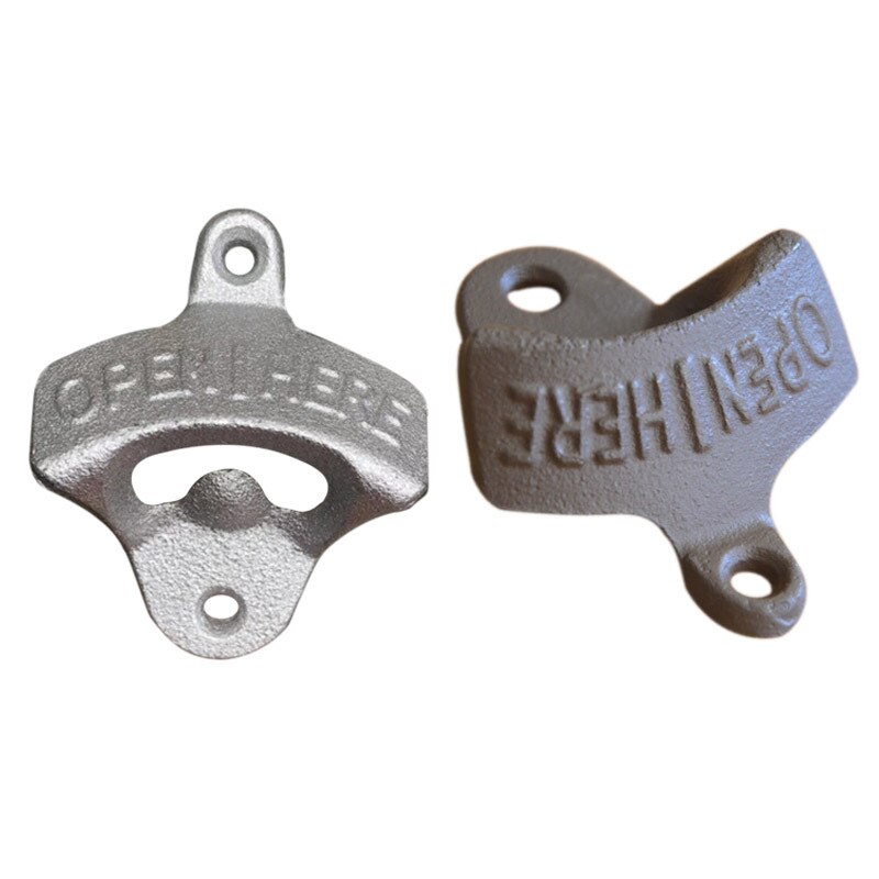 1Pc Muur gemonteerde Flesopener Rustieke Vintage Gietijzeren Bier Cap Opener zonder Schroeven Creatieve Bar Drinkware gereedschap