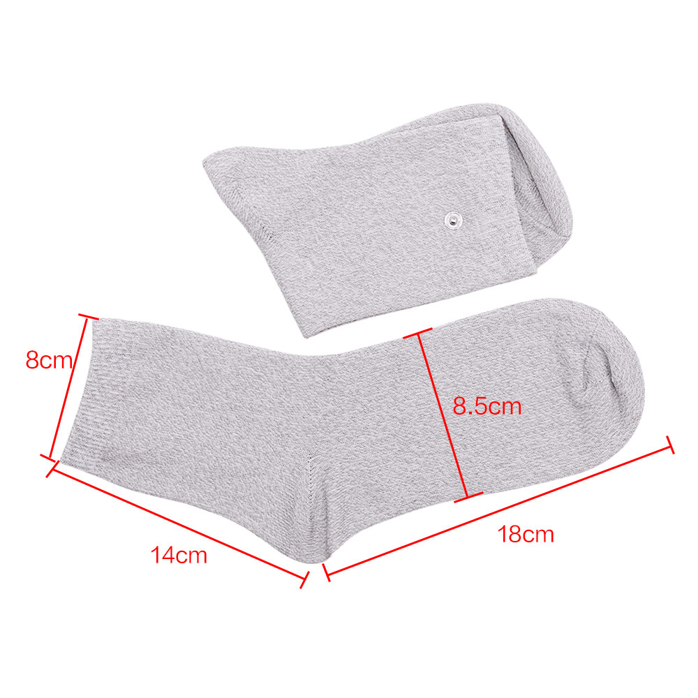 Chaussettes de Massage en Fiber d'argent, 1 paire, prévenir les rhumatismes, accessoires TENS/EMS de Stimulation des électrodes, avec câble à électrode: Electrode Socks