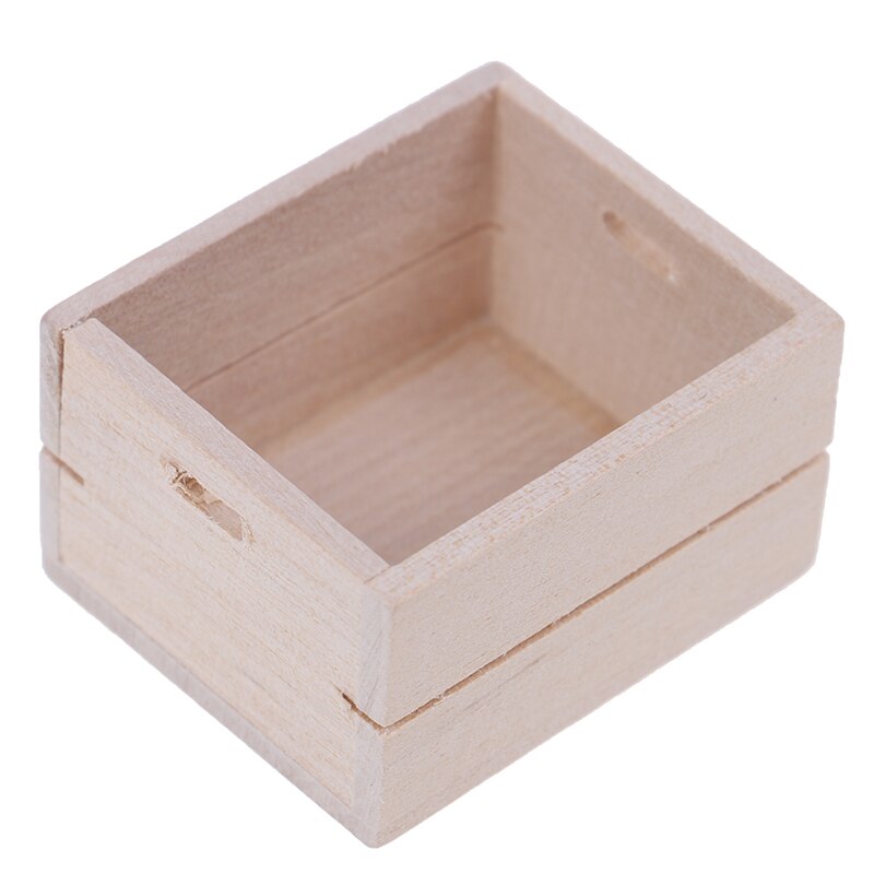 1:12 Dollhouse Miniature Wooden Vegetable Fruits Basket Furniture Accessories DIY Stimunaiton Kitchen Toys