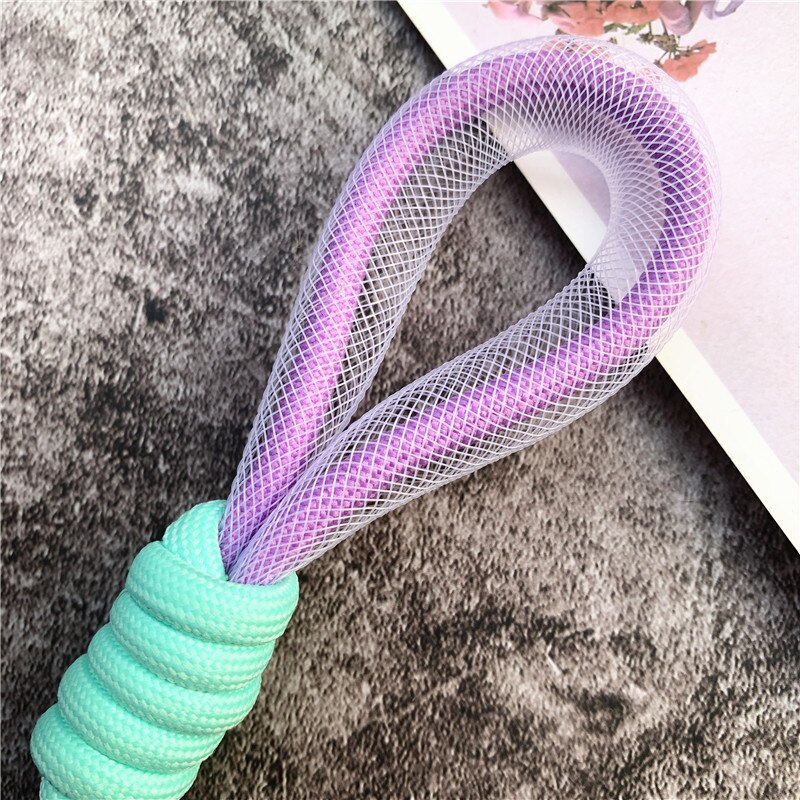 Lanyard Leuchtstoff Farbe Phone Strap Mesh Landyard für Taschen Geflochtene Streifen Keycord Hängen Hosen Zubehör Keychain
