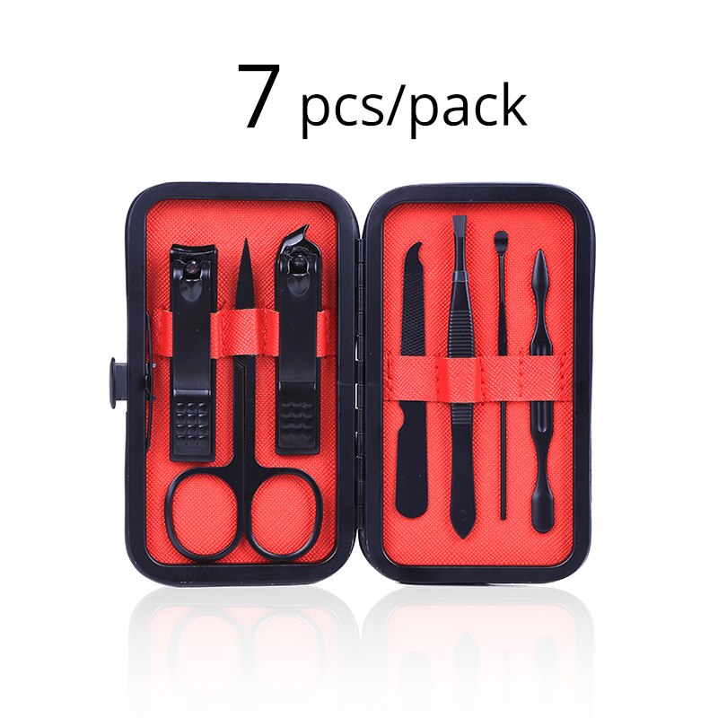 Nunify Pedicure Set 7/10/15/18 Stks/set Roestvrij Staal Nagelknipper Schaar Set Kits manicure Pedicure Care Set: 7Pcs Set