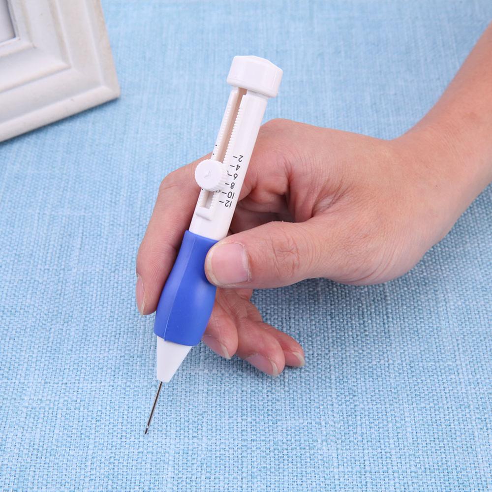 Plastic Magic Embroidery Pen Punch Needle Set Interchangeable Knitting Needles DIY Crafts Pen Punch Needle Sewing Accessories