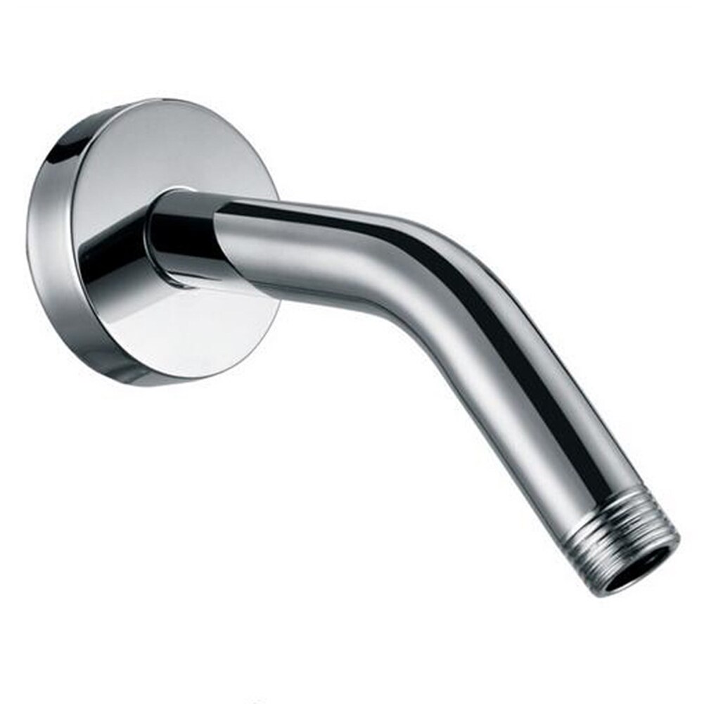 Bathroom Fixed Pipe Bend Shower Head Arm Stainless Steel With Flange Durable Home Shower Accessory Wall Mounted 150mm