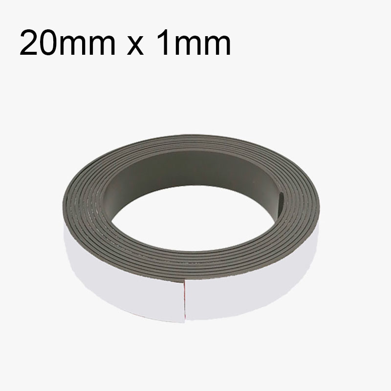 1/5/10 Meter Zelfklevende Rubberen Magneet Strip 10*1 15*1 20*1 30*1mm Tape Rubber Koelkast Flexibele Magnetische Strip Voor Thuis