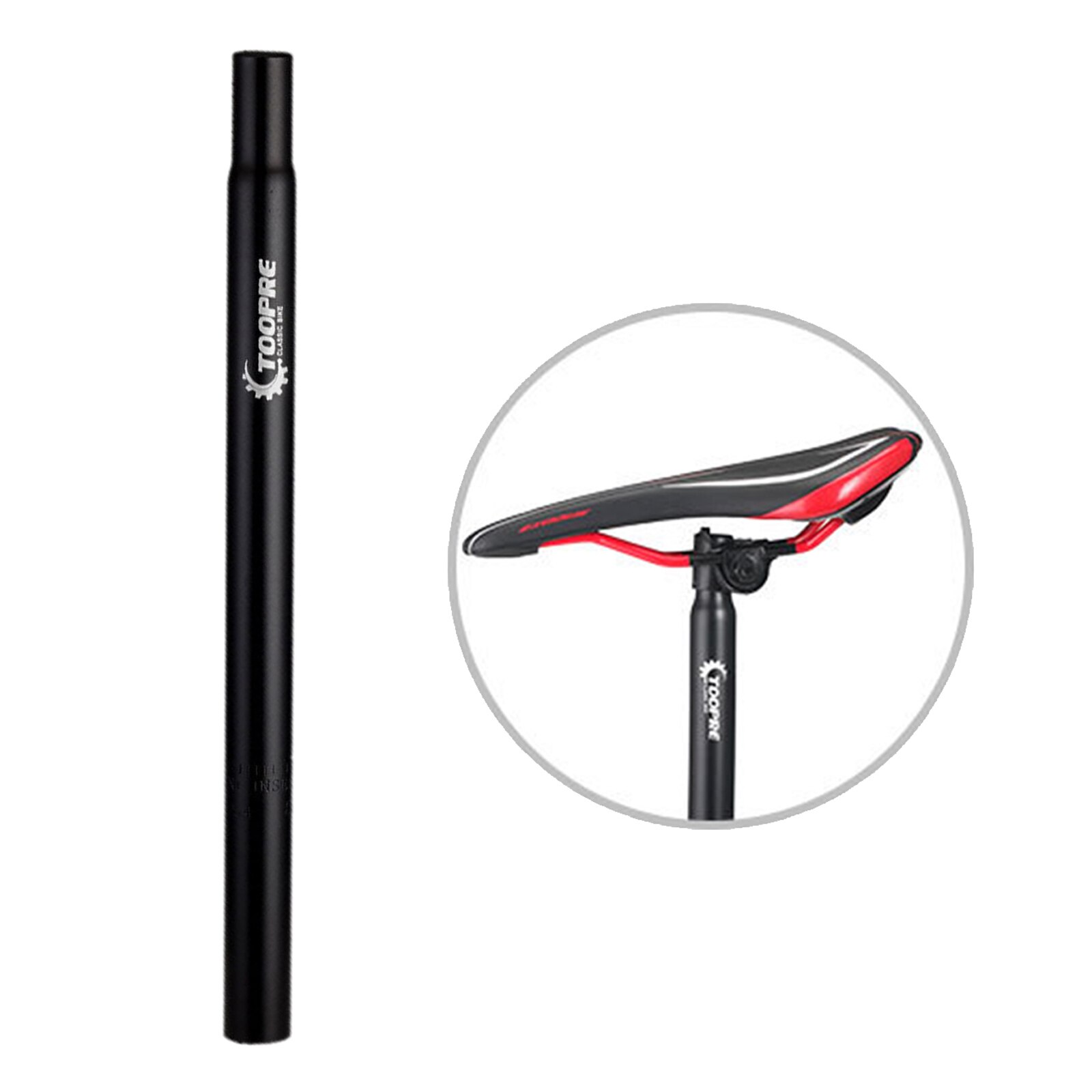 Rigid Bike Seatpost Aluminum Alloy Micro Adjust Bicycle Seat Post Rod Parts: YELLOW