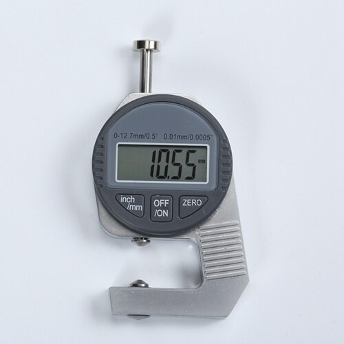 0.01mm digital tykkelsesmåler stor lcd lomme 0.0005 " 10mm digital urskive indikator tykkelsesmåler svamp stålplade læder: Tipstørrelse
