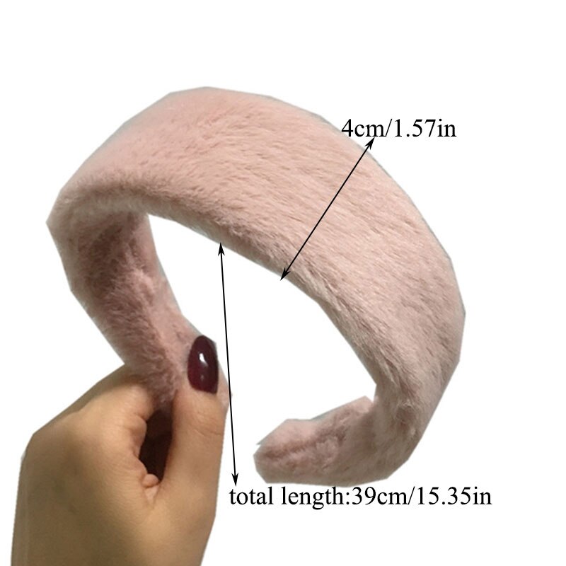 Diadema ancha de piel sintética para mujer