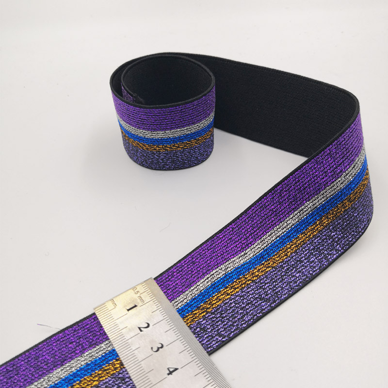 1M Elastic Bands 4cm Wide Grain Trousers Elastic Ribbon Waistband Colorful Stripe Rubber Band 40mm Webbing Bags Sewing Cloth: 2