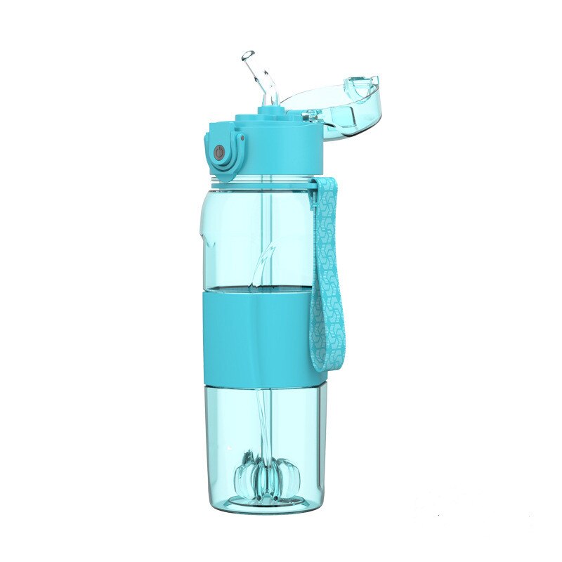 Montaña fitness shake cup temperatura-sensible space cup tritan al aire libre botella deportiva de plástico