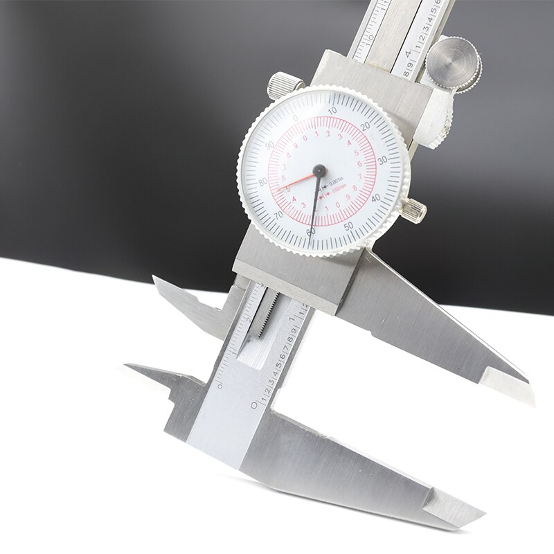 Dial caliper Metric/INCH Standard Dual Hand Reading scale High Precision Industry Stainless Steel Vernier Caliper Measuring Tool