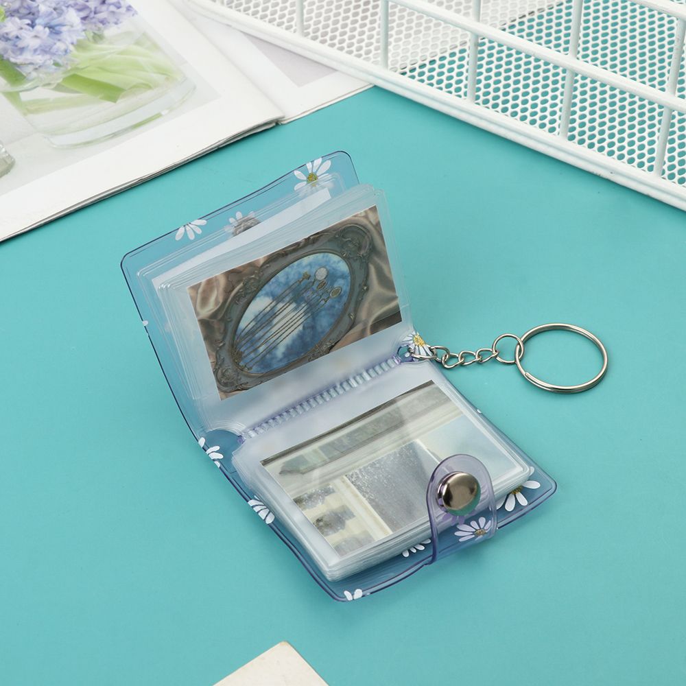 Mini porte-clés album photo Liberty, petit pendentif album photo avec porte-clés, porte-clés de poche de stockage photo portable ID, 2 ", 20