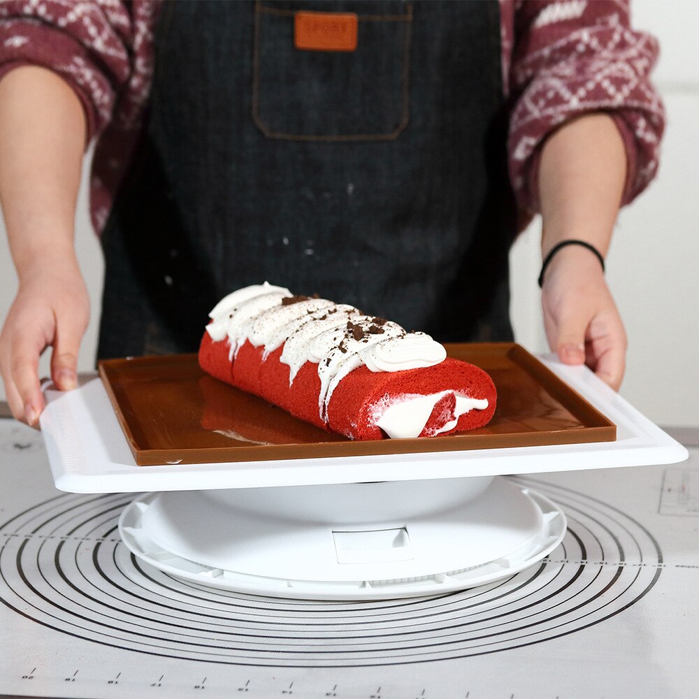 Cake Round Square Double-sided Turntable Baking Tool DIY Cake Decoration To Meet A Variety Of Shapes And Sizes Of Rotating Disk