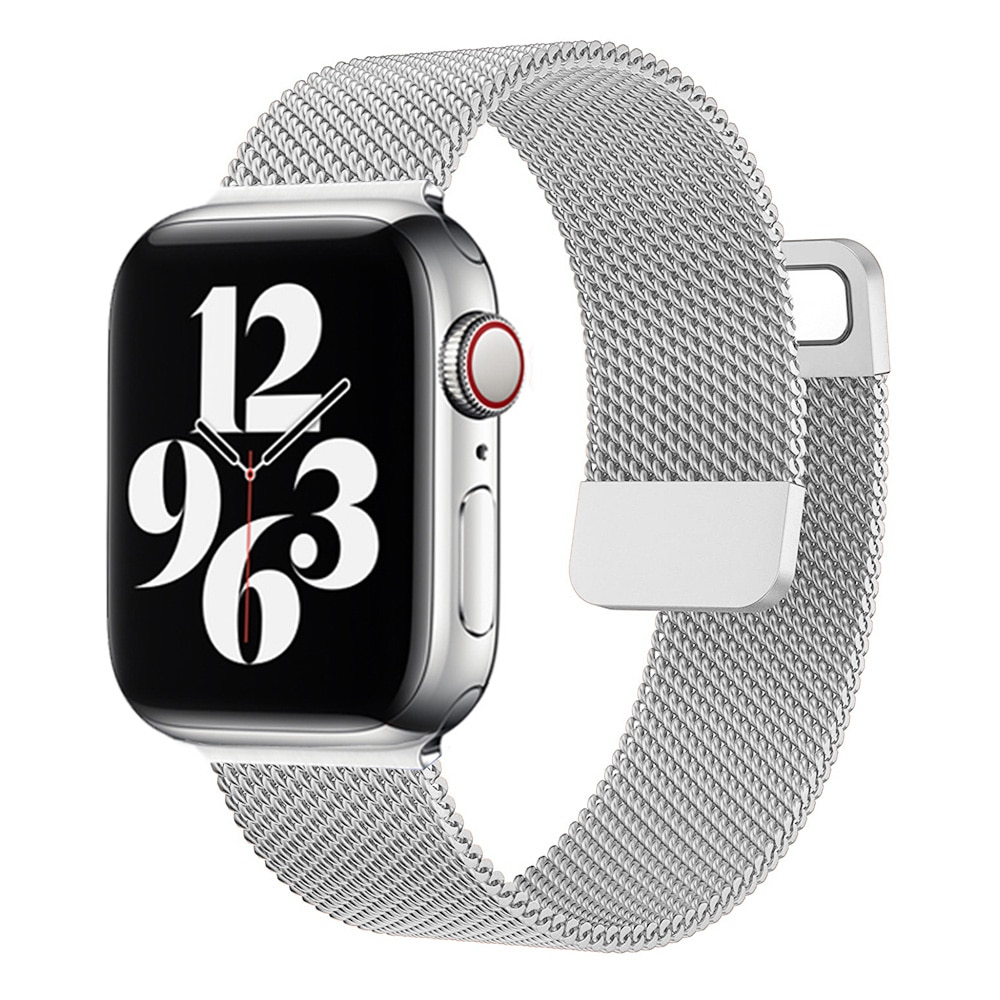 Milanolainen loop-ranneke apple watchille, metalliranneke 45mm 44mm 41mm 49mm 38mm 42mm iwatch series 9 8 7 6 5 4 se ultra -kellolle: Musta / 20mm