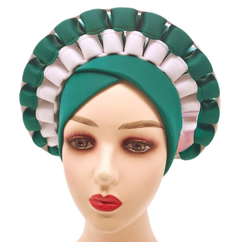 Casquette de gel africain à la , couvre-chef déjà fait, couvre-chef de mariage nigérian, Auto Gele afrique prêt à porter, turban couvre-chef
