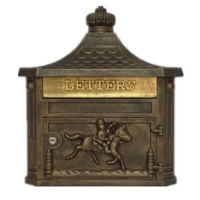 Aluminum Mailbox With Lock Home Vintage Letter Newspaper Post Box Ourdoor Garden Waterproof Pastoral Rural Style Mailbox: MB-04-F