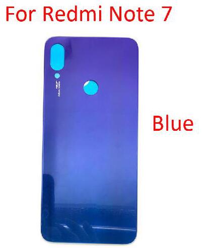 Voor Xiaomi Redmi Note 7 Batterij Back Glas Panel Achterdeur Behuizing Case Voor Redmi Note 7 Pro Terug Batterij cover Deur: Note 7 Blue