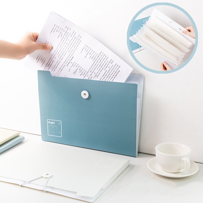 Accordion File Folder 8 Pocket Expanding Document Folder A4 Size for Home School 85DD