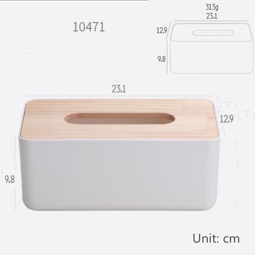 4 Styles Home Kitchen Living Room Toilet Wooden Plastic Tissue Box Solid Wood Napkin Holder Case Simple Stylish: SMT304-10471