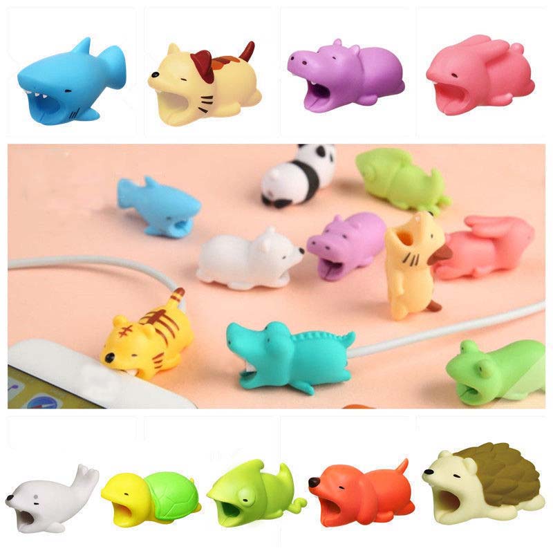 1Stck Nette Kabel Beißen Tiere Schutz Für Android Iphone Ladekabel Kabel Freunde Karikatur Kabel Beißer Telefon Halfter Zubehör