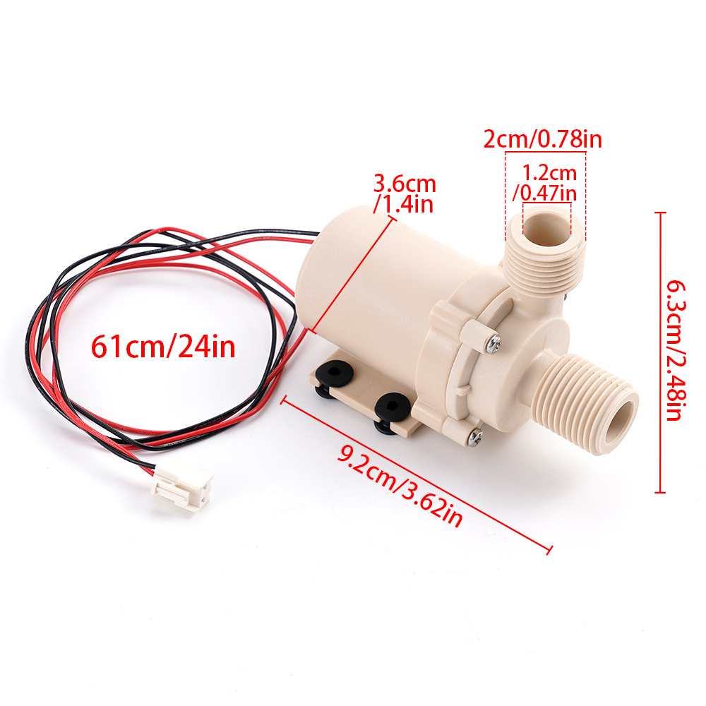 1 st solvattenpump  dc 12v/24v 5m st vattenborstlös motorcirkulationspump högtrycks-/livsmedelspump