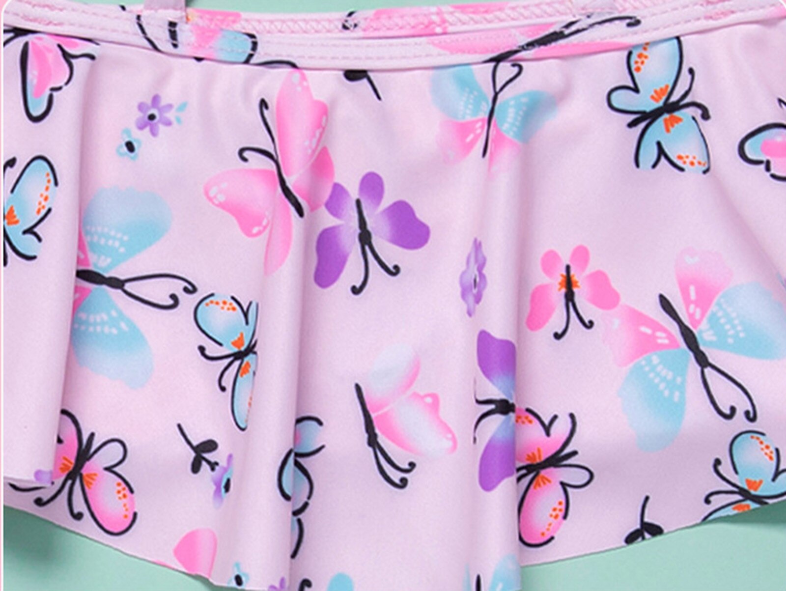 Two Piece Girls Swimsuit Butterfly Children's Swimwear Two Piece Bathing Suit Swimsuit Biquini Infantil Beachwear Bikini