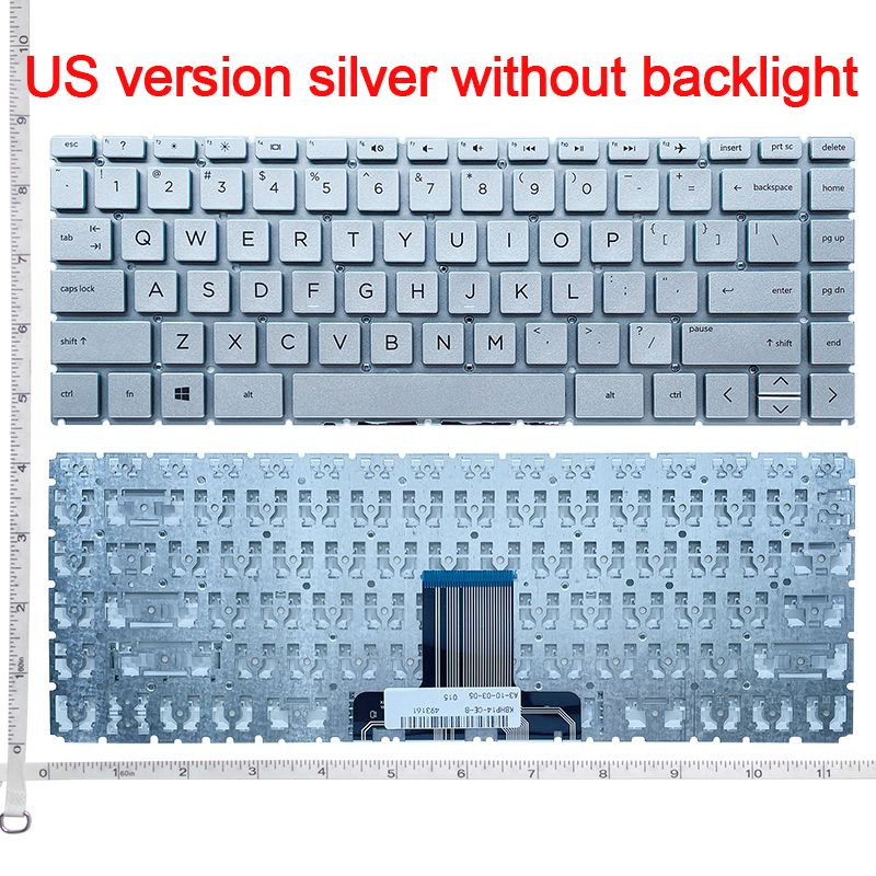 US English Laptop Keyboard For HP 14-DA 14-BD 14-CB 14-CC 14-DQ 14-FQ 14-DK 14-DH 14-CE 14-CK 14-CY 14-CF 14-CM 114-DG: Yellow
