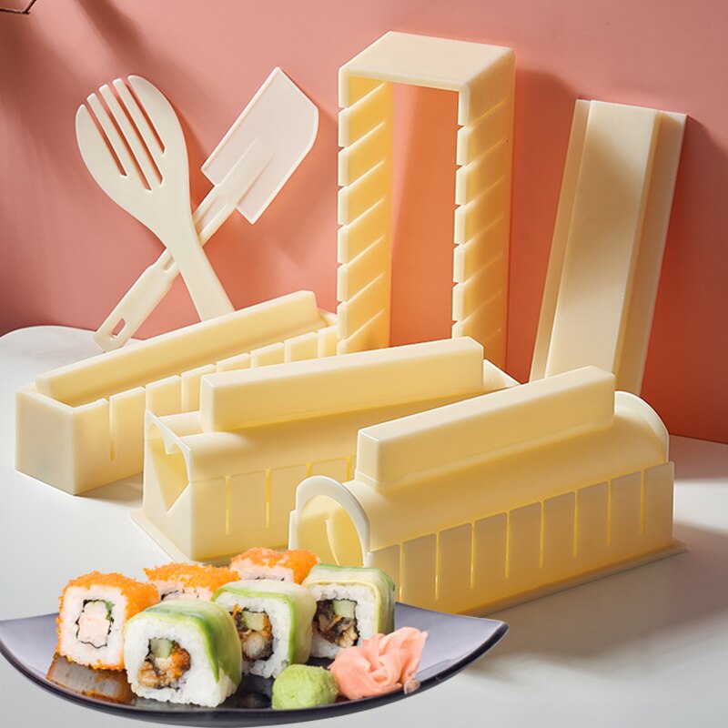 Ustensile de cuisine pour Sushi rapide, rouleau de riz, moule, outils pour rouler la viande végétale, Kit de fabrication de Bento Onigiri Nori, ensemble de cuisson