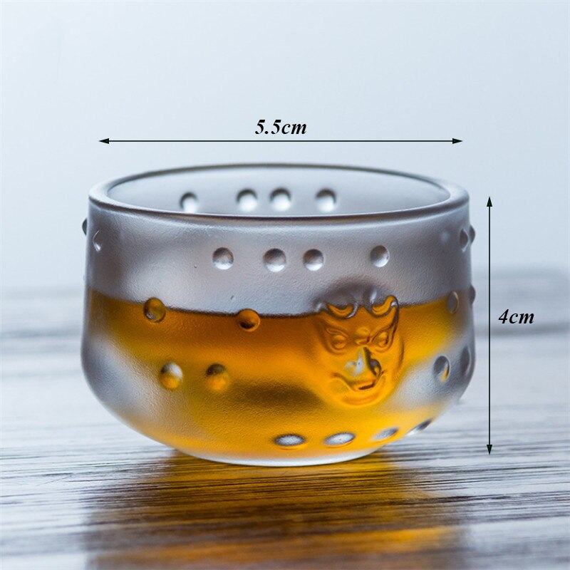 Transparent Tea Cup Heat Resistant Glass Master Cup Home Handmade Small Tea Bowl Office Kung Fu Water Mug Drinkware: A