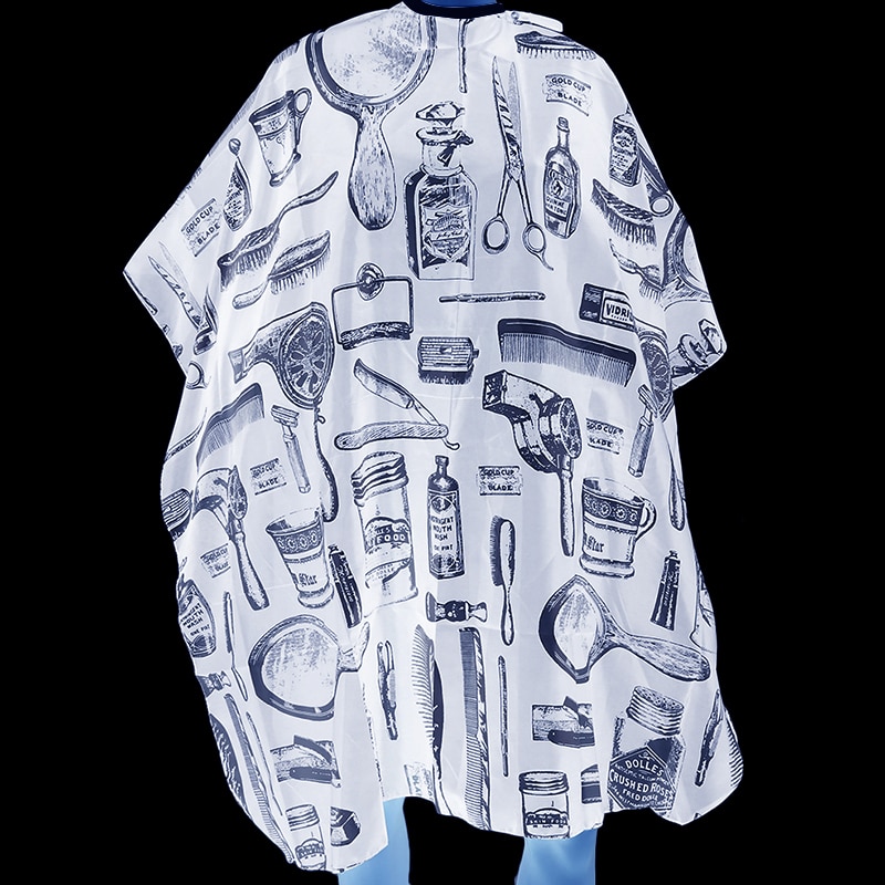 Hair Cloth Waterproof Hair Dresser Breathable Hairdressing Cape Portable Hairdresser Cape Home Barber Cape Salon Cape Gown: white