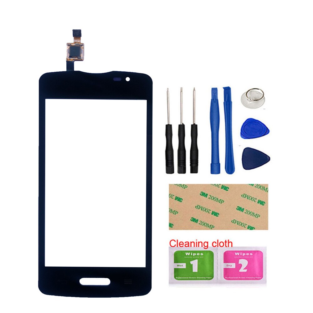 4.0 "Touch Screen Voor Lg L50 D213 Touch Panel Digitizer Voor Glas Lens Sensor Panel Gereedschap 3M Lijm: Black With Tools