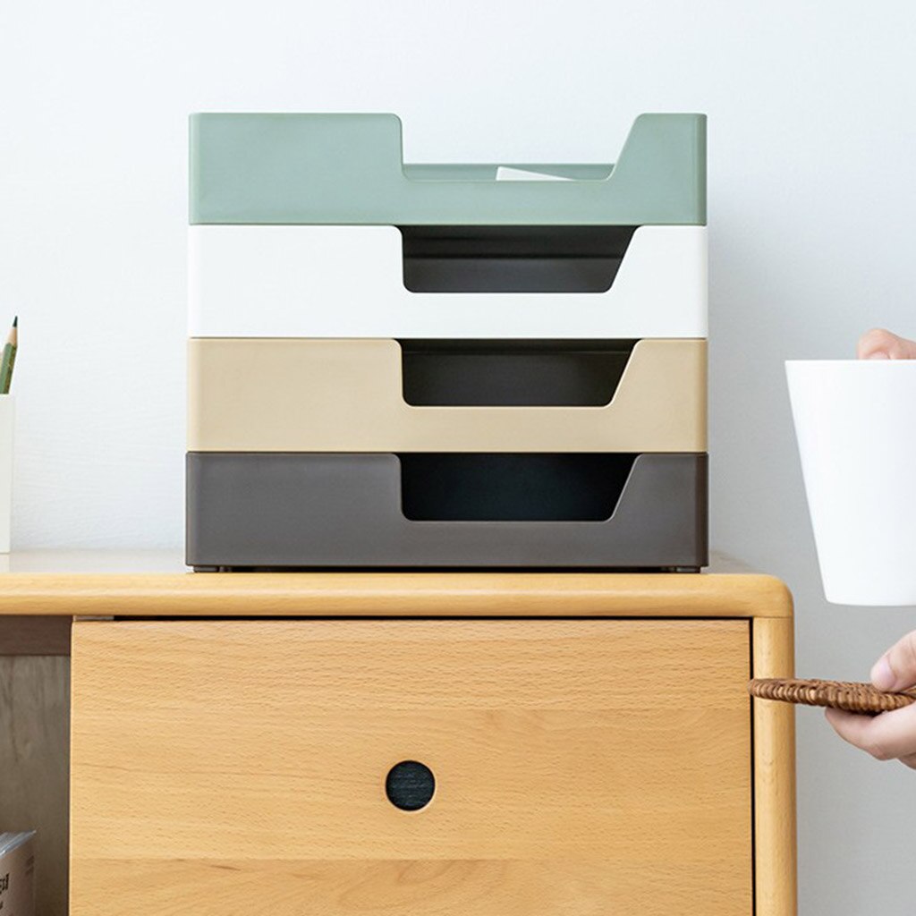 Stackable Desk Organzier Container Stackable File Holder Magazine Holder Makeup Storage Case Desk Storage Case