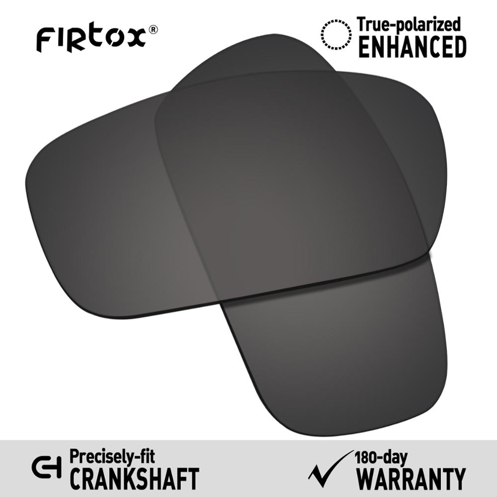 Firtox Wahre UV400 Polarisierte Linsen Ersatz für-Oakley Kurbelwelle OO9239 Sonnenbrille (Compatiable Objektiv Nur)-Mehrere Farben: Schwarz-polarisiert