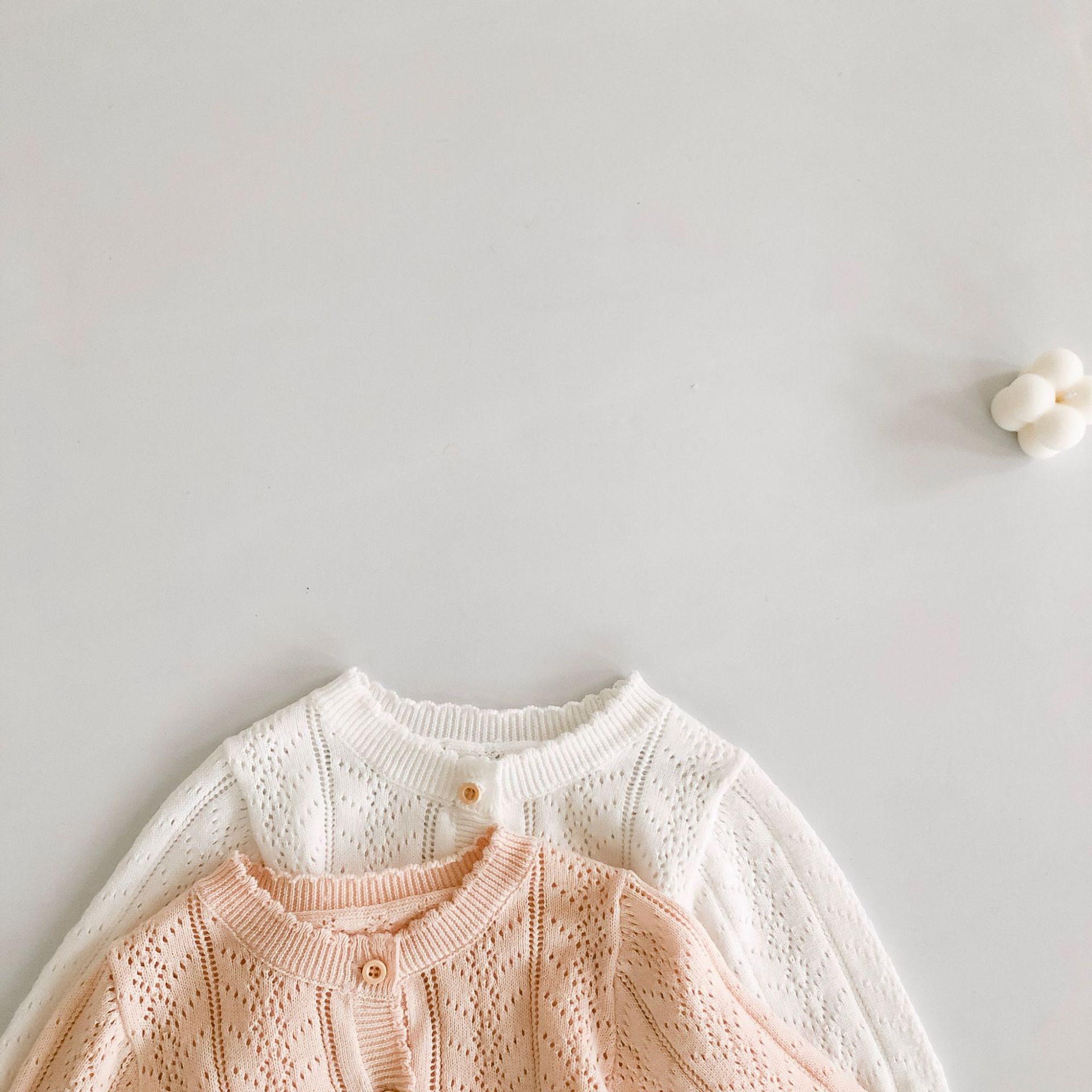 Baby Girl Coats Cardigan Autumn Sweet Cute Long Sleeve Sweater Knitting Knitted 0-2 Year Soft Solid Costume