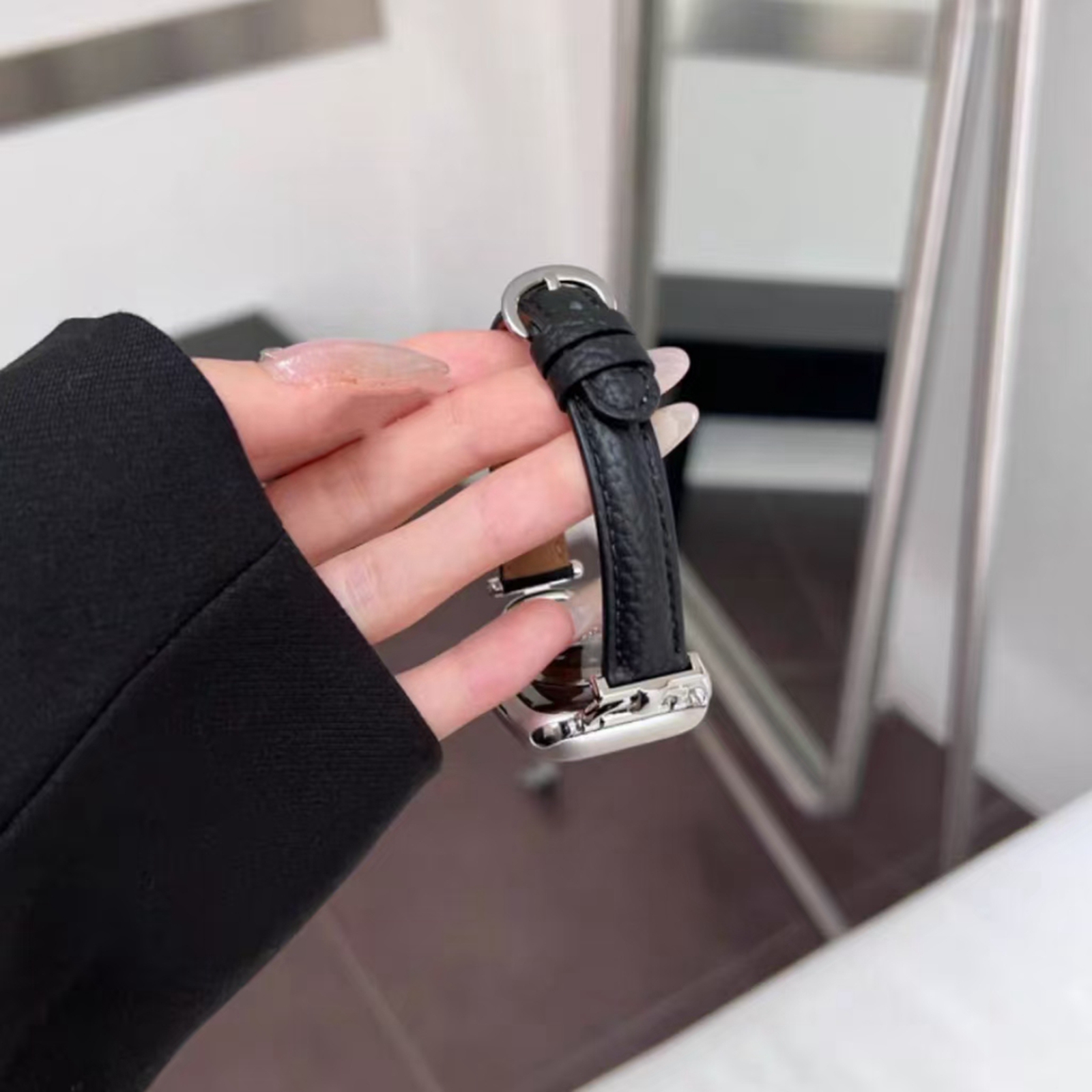 Lederen lus Correa Voor Apple Horloge band Serie Ultra 10/9/8/7/6/5/4/3/2/1 SE 38mm 40mm 41mm 42mm 44mm 45mm 46mm 49mm Band