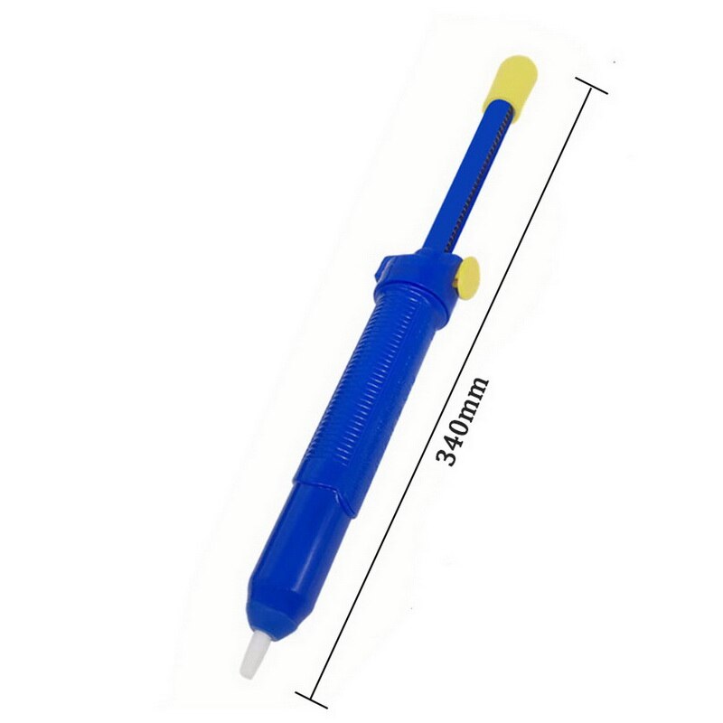 Zuiggereedschap soldeerapparaat desoldeerpomp zuig tin verwijderbout handleiding zwarte vacuümsoldeerbout desoldeer handgereedschap: Blauw