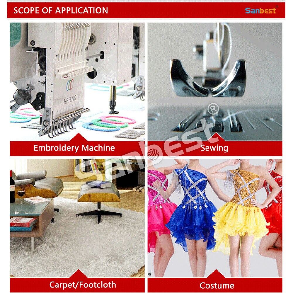 Sanbest 0.12mm 6600m Clear Black Nylon Monofilament Transparent Thread Invisible Stitch Quilting Beads Embroidery Thread TH00001