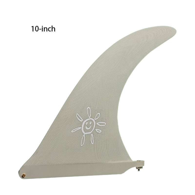 NUEVAS aletas de tabla de surf longboard de 10 pulgadas, material de fibra de vidrio, disponibles en varios colores, imprescindible para surfistas: Gris claro