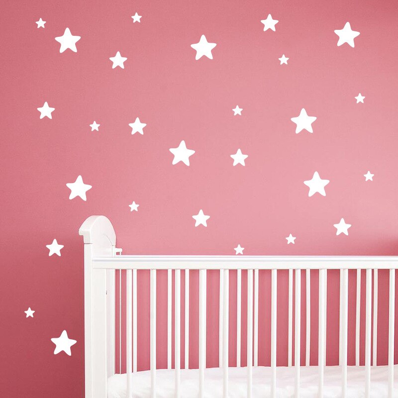 Muurstickers met kleine sterren voor de kinderkamer, babykamer, muursticker voor kinderen, decoratiestickers voor de kinderkamer, muurschildering