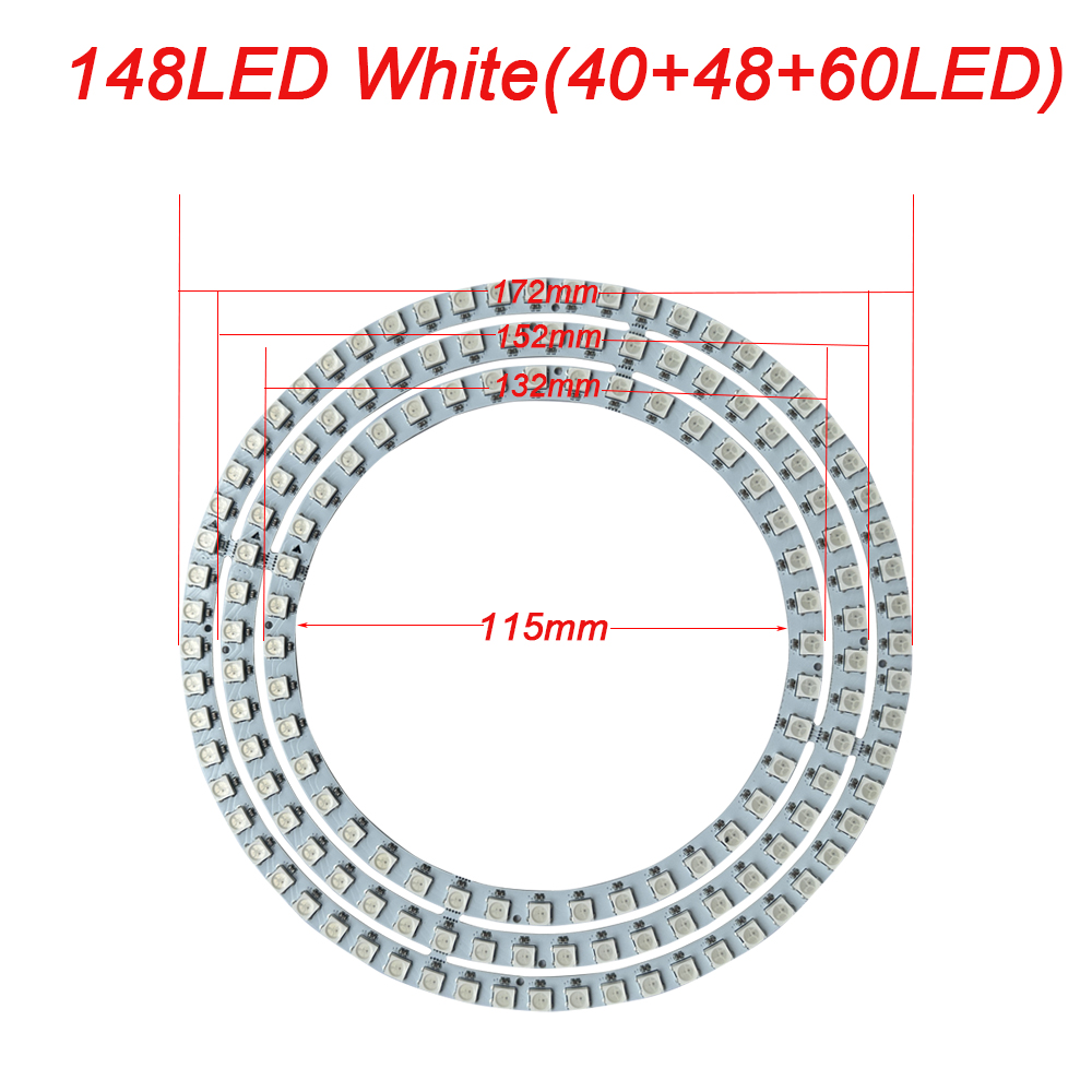WS2812B Addressable LED Pixel Ring 8 to 241Leds WS2812 5050 RGB LED Diode Ring Color IC Built-in LED: plum