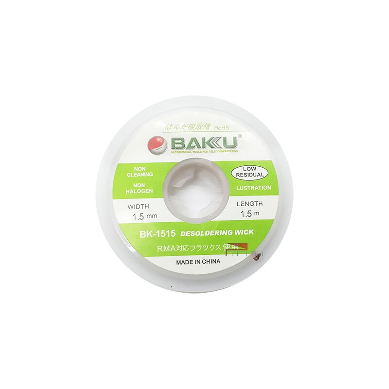 BAKU Solder Wick Remover Desoldering Braid Flux Roll 1.5mm 2.5mm 3mm for BGA Soldering