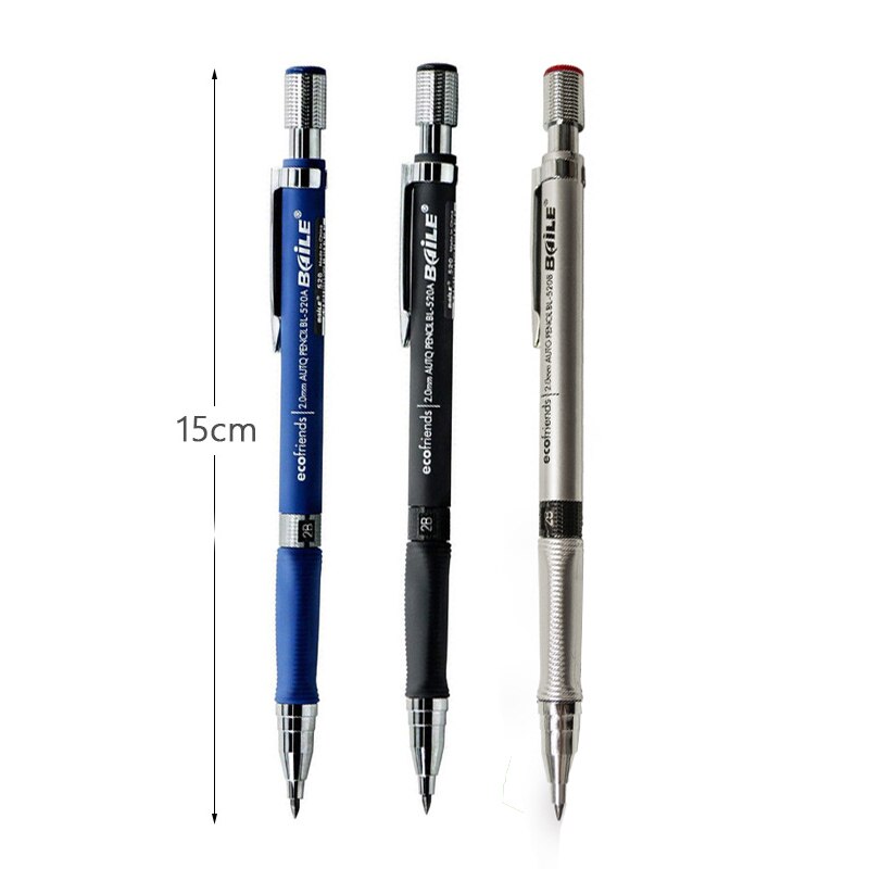 2.0mm Mechanical Pencil & Pencil Lead Set Automatic Pencil Drawing Painting Mechanical Pencil School Office Stationery