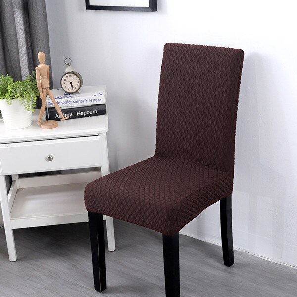 Excellent Soft Knitted Fabric Chair Covers Universal Spandex Dining Banquet Christmas Hotel Removable Stretch Slipcovers: 6