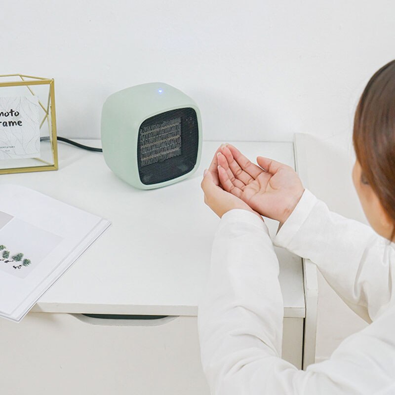 Mini Electric Heater with Negative Ions Purifying Air Low Noise Power Saving Warm Heating Office Heaters -US Plug