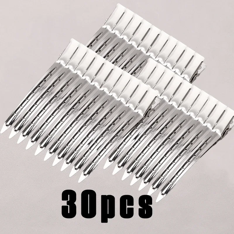 Pinzas para el cuidado del cabello, sección de peluquería de acero inoxidable, tocado, horquilla de Metal DIY, horquillas de posicionamiento de partición de pico de pato para niñas: Azul cielo