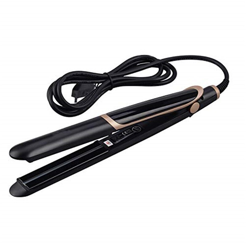 2 In1 Infrared Hair Straight & Curly Integrated Hair Flat Iron Negative Ion Hair Straightener LED Salon Styling Corrugation Iron