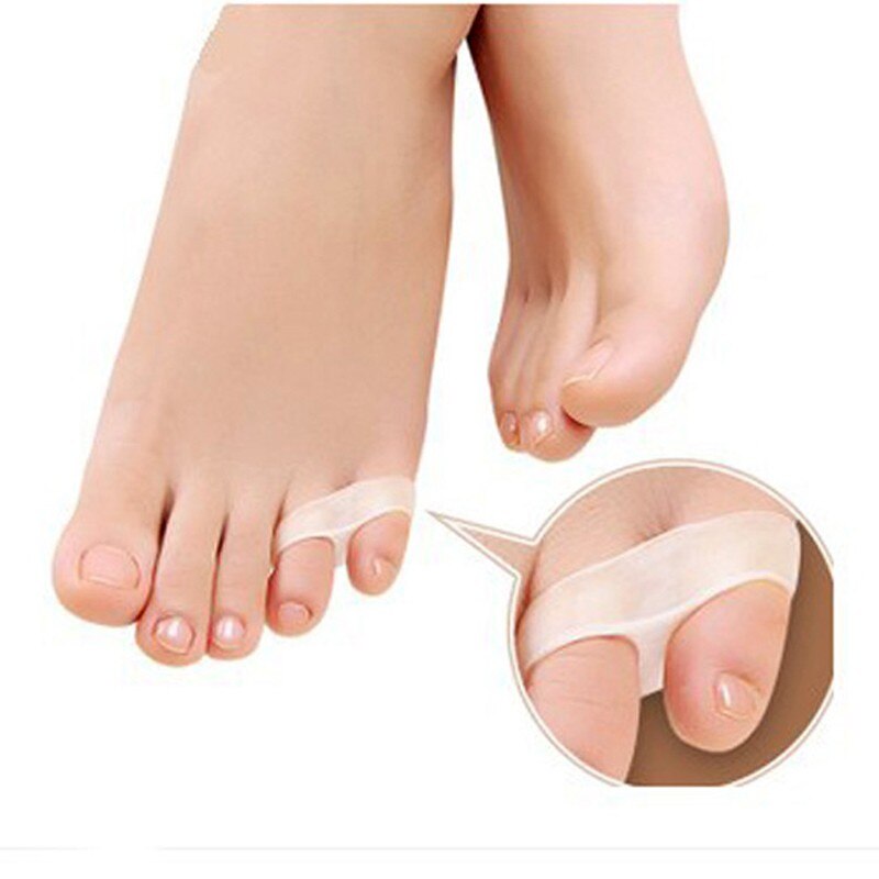 2 Paar Heißer Kleinen Daumen Silikon-Gel Zehe Ballen Schutz Pedikübetreffend Hallux Valgus Korrektur Kleinen Zeh Ring Separator Füße Fuß pflege