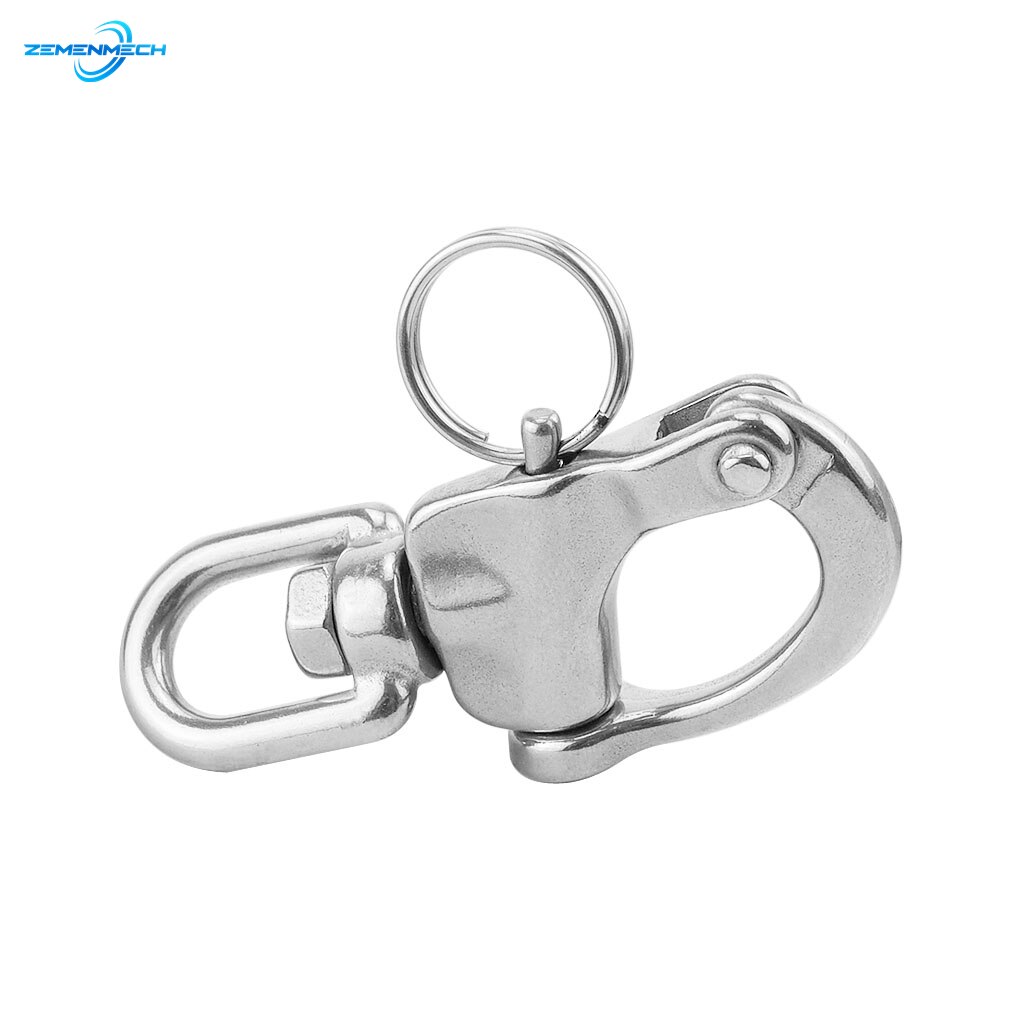Manille Acier Inox 316 - Dégagement Rapide - Pour Bateau, Voile - 70mm - Charge 1400kg