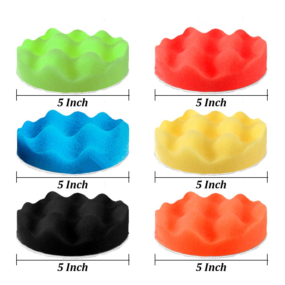 12 stk bil polering pad polering svamp pads til båd skum polermaskine voks polering pad kit til auto ridser fjerne