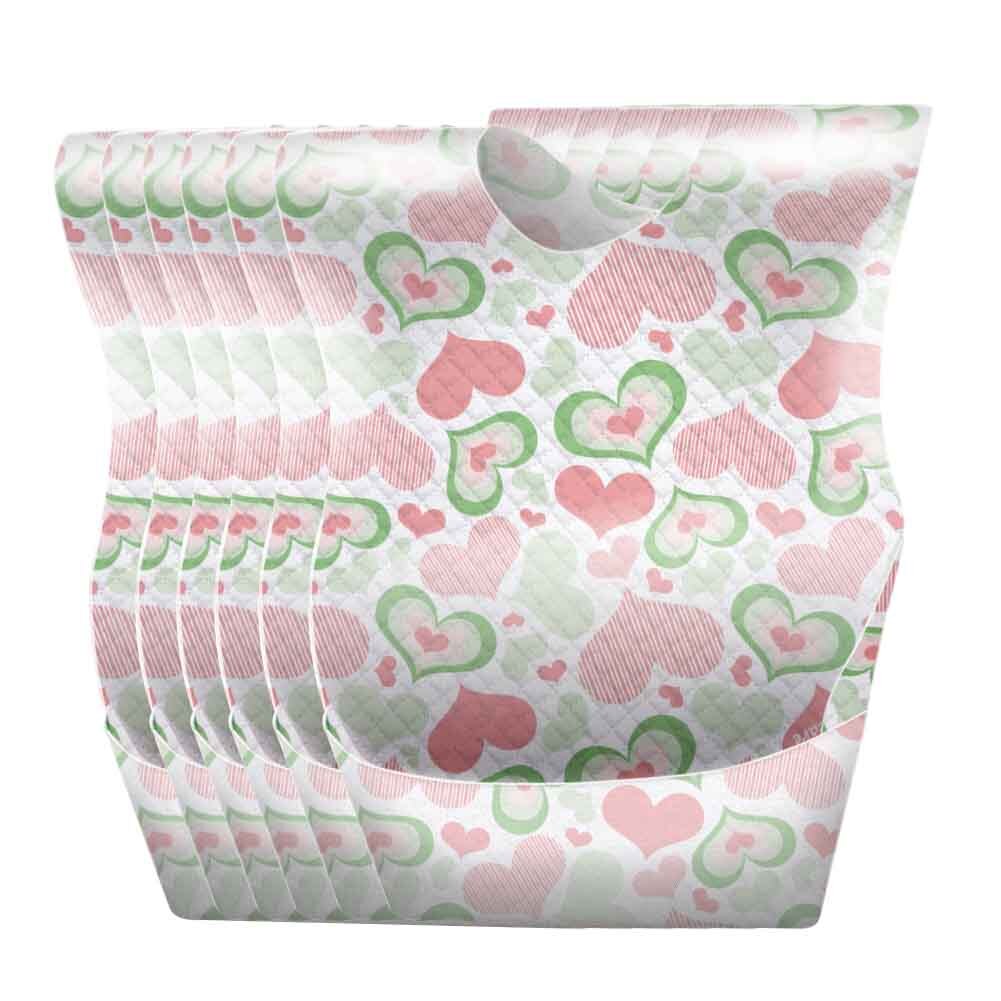 10 stuks zachte voedende niet-geweven stof schattige waterdichte speeksel schort wegwerp baby slabbetje verstelbare band comfortabele peuter