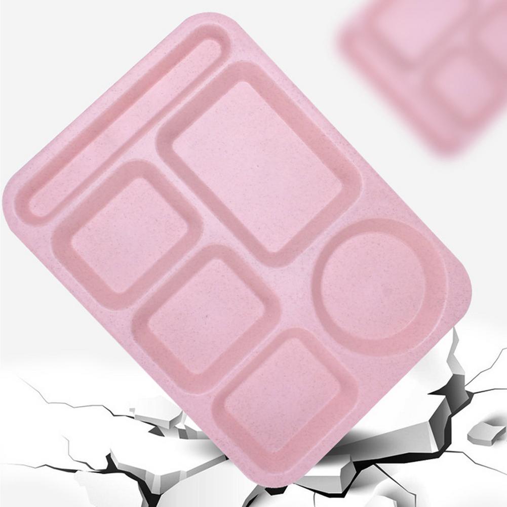 Canteen Reusable Divided Tray Stackable Dining Tool Easy to Clean Stackable Lunch Container School Breakfast Tray